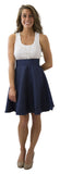 Sydney Skirt- Navy- Poly Shantung - Lined