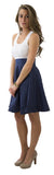 Sydney Skirt- Navy- Poly Shantung - Lined