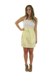 Carolina Bow Skirt- Light Yellow- Twill Unlined