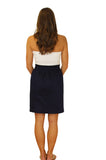 The Olivia Cinched Skirt-Navy