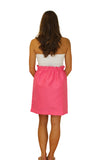 The Olivia Cinched Skirt-Raspberry Poly Sateen Lined