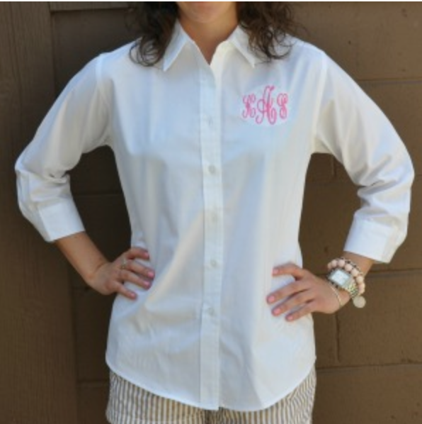 monogram dress shirts Monogram Embroidered Collar Shirt – Frill Clothing