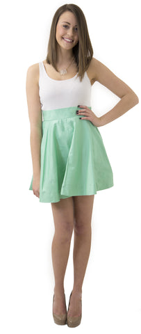 Sydney Skirt- Seafoam - Cotton Sateen Unlined