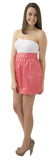 Aly Scallop Skirt- Coral- Cotton Sateen Lined