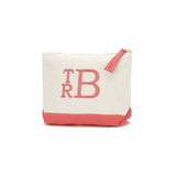 Monogrammed Canvas Cosmetic Bag