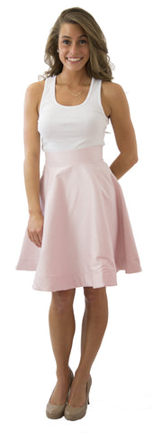 Sydney Skirt- Soft Blush- Cotton Sateen Unlined