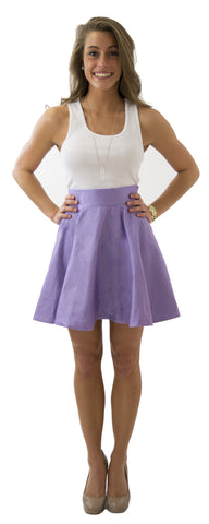 Sydney Skirt- Light Lavender- Cotton Sateen Unlined