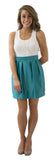 Charlotte Skirt- Teal- Poly Satin Unlined