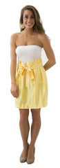 Carolina Bow Skirt- Sunny Jasmine- Poly Satin Lined