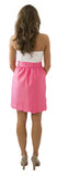 Aly Scallop Skirt- Watermelon- Poly Satin Lined