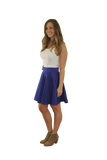 Sydney Skirt- Royal Blue- Poly Satin Reverse Unlined