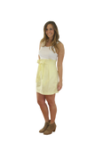 Carolina Bow Skirt- Light Yellow- Twill Unlined