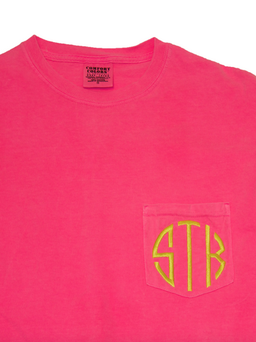 Monogrammed Comfort Colors Pocket T-Shirt