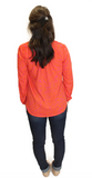 Amelia Long Sleeve Blouse - Orange Print