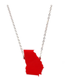 Acrylic State Solid Necklace