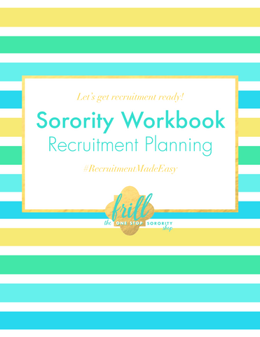 Sorority Recruitment Planning Worksheets