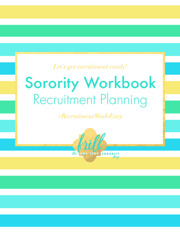 Sorority Recruitment Planning Worksheets – Frill Clothing