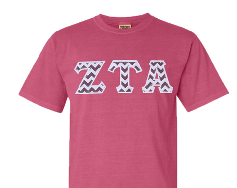 Comfort Colors Crewneck Tee with Greek Letters