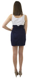 Carolina Bow Skirt- Navy- Cotton Sateen Lined