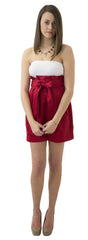 Carolina Bow Skirt- Red- Cotton Sateen Unlined