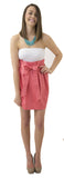 Carolina Bow Skirt - Coral- Cotton Sateen Unlined