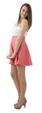 Sydney Skirt- Coral- Cotton Sateen Lightweight Unlined